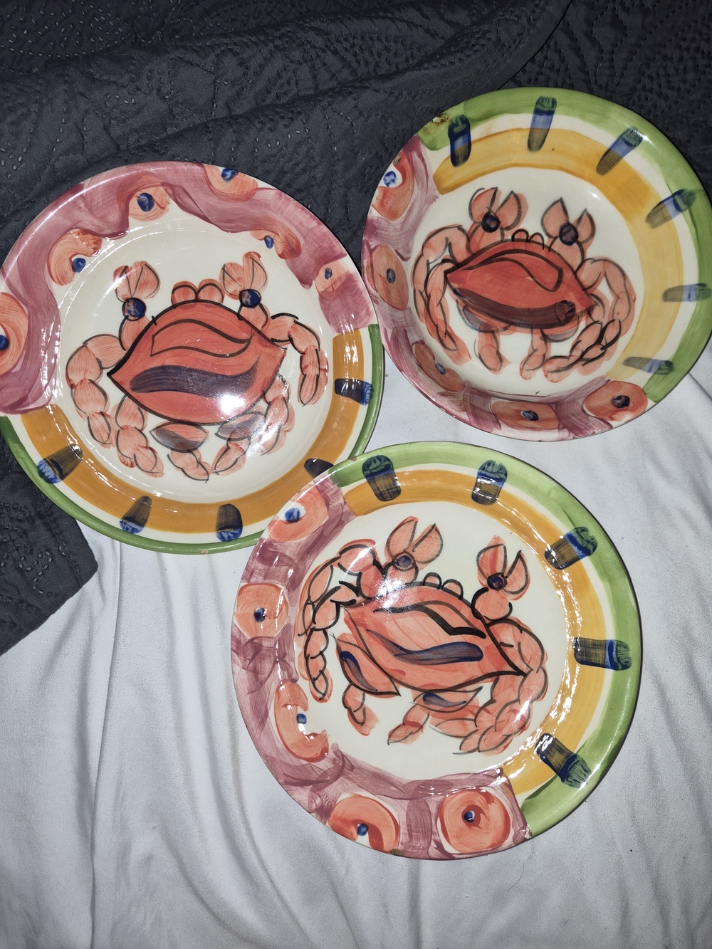 1 Splish Splash Bowls Signed By Vicki Carroll Crab Center